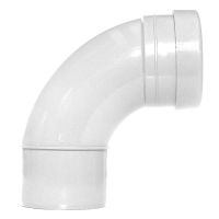 Aquaflow White 110mm Push Fit 92 Degree Single Socket / Spigot Bend