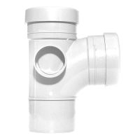 Aquaflow White 110mm Push Fit 92 Degree Spigot/Double Socket Branch 