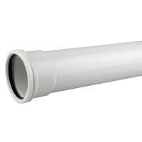 Aquaflow White 110mm Push Fit Single Socket 3m Pipe