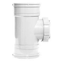 White 110mm Access Pipe Coupling