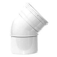 Aquaflow White 110mm Solvent 135 Single Socket Bend