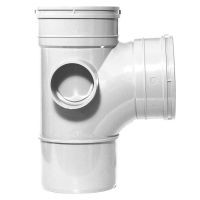 White 110mm Solvent 92.5 Branch Double Socket