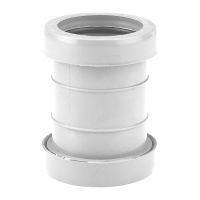 White 32mm Push Fit Waste Straight Coupling