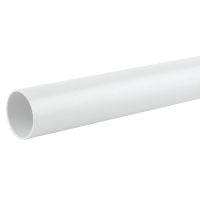 White 40mm Waste 3m Single Socket Waste Pipe
