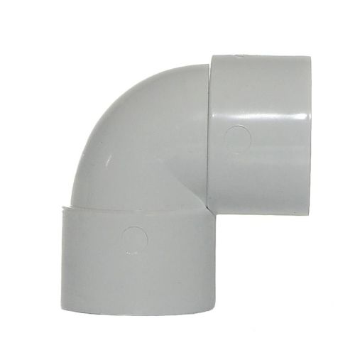 White 40mm Waste 90 Knuckle Bend
