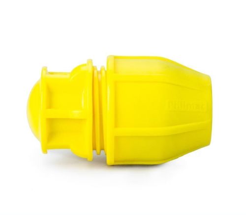 Yellow 25mm Gas Stop End