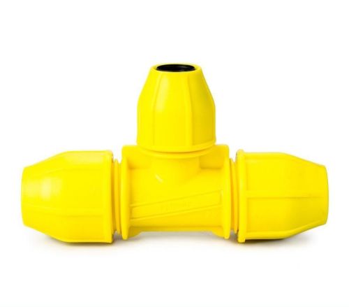 Yellow 32mm x 32mm x 25mm Gas Reduced Tee