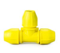 Yellow Gas Equal Tee 32mm