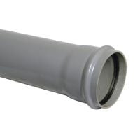 160mm Single Socket Pipe 3m Pushfit Grey