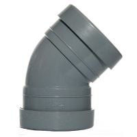Aquaflow 160mm Double Socket Bend 135' Pushfit Grey