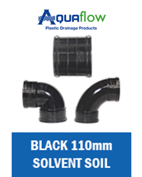 Solvent Soil Black Range 110mm Aquaflow