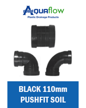 Pushfit Soil Black Range 110mm Aquaflow