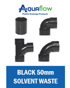 Black Solvent Waste 50mm Aquaflow