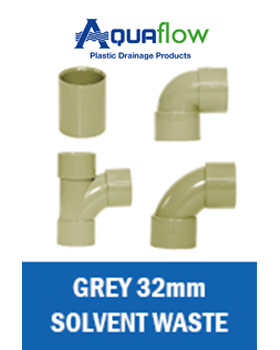 Grey Solvent Waste 32mm Aquaflow
