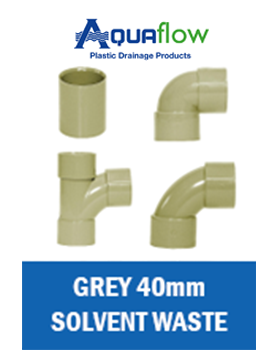 Grey Solvent Waste 40mm Aquaflow