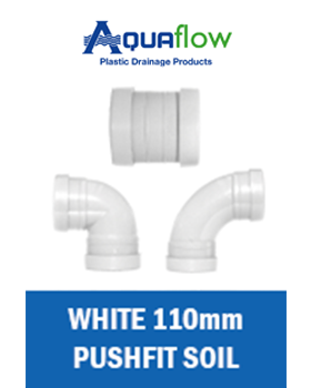 Pushfit Soil White Range 110mm Aquaflow