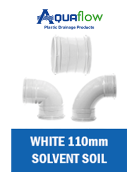 Solvent Soil White Range 110mm Aquaflow