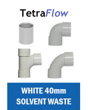 White Solvent Waste 40mm Tetraflow