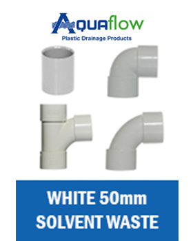 White Solvent Waste 50mm Aquaflow