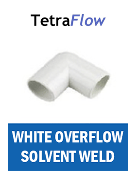 White Overflow Pipe & Fittings Tetraflow