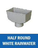 6C Half Round White Rainwater