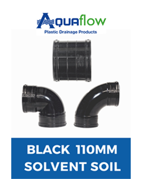 1C Solvent Soil Black Range 110mm Aquaflow