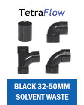 1E Solvent Waste Range Black Tetraflow