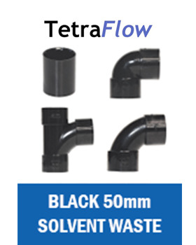 Black Solvent Waste 50mm Tetraflow