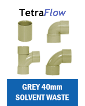 Grey Solvent Waste 40mm Tetraflow