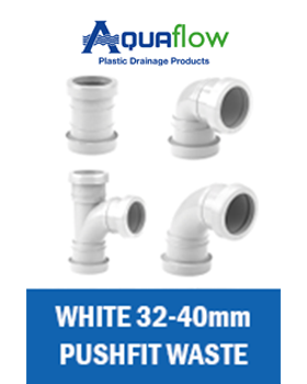 3D Pushfit Waste Range White Aquaflow