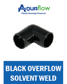 4B Black Overflow Pipe & Fittings Aquaflow