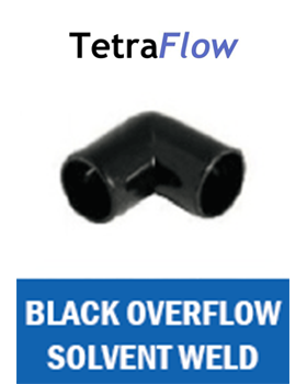 4B Black Overflow Pipe & Fittings Tetraflow