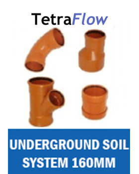 5A Underground Pipe & Fittings 160mm Tetraflow