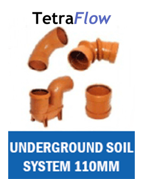 5B Underground Pipe & Fittings 110mm Tetraflow