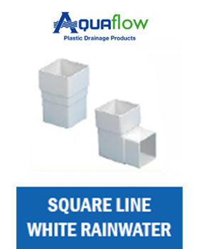 6E Square Line White Rainwater Aquaflow