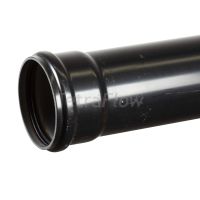 Tetraflow Black 110mm Push Fit Single Socket 3m Pipe