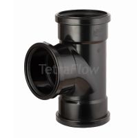 Tetraflow Black 110mm Push Fit 92.5 Branch Triple Socket