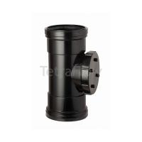 Tetraflow Black 110mm Push Fit Access Pipe Coupling