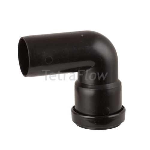 Tetraflow Black 40mm Push Fit 92 Spigot Bend Waste