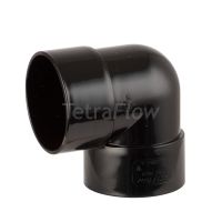 Tetraflow Black 32mm Solvent 90 Knuckle Bend Waste
