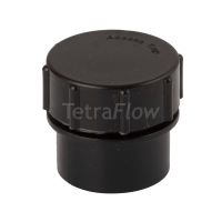 Tetraflow Black 32mm Solvent Access Plug with Screw Cap Waste