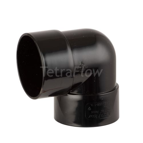 Tetraflow Black 40mm Solvent 90 Bend Waste
