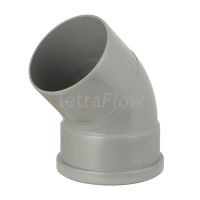 Tetraflow Grey 110mm Push Fit 135 Degree Double Socket Bend