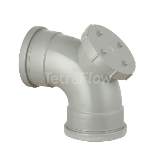 Tetraflow Grey 110mm Push Fit Access Door Bend