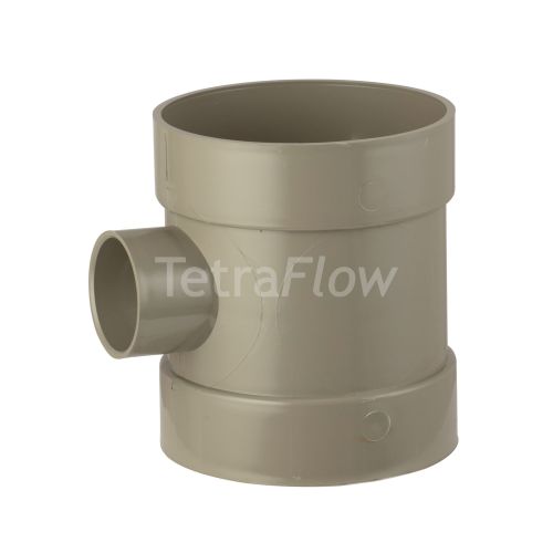 Tetraflow 40mm Single Boss Pipe 110mm Grey