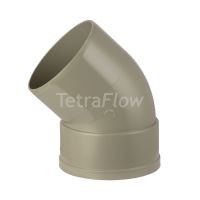 Tetraflow Olive Grey 110mm Solvent 135 Degree Single Socket Bend 