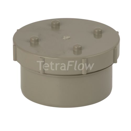 Tetraflow Olive Grey 110mm Solvent Access Plug with Screw Cap 