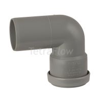 Tetraflow 32mm Grey Push Fit Waste 90 Spigot Bend