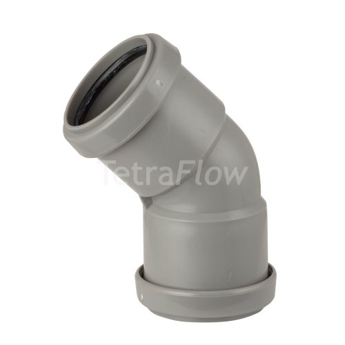 Tetraflow 40mm Grey Push Fit Waste 135 Bend