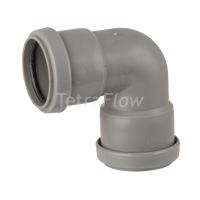 Tetraflow 40mm Grey Push Fit Waste 90 Knuckle Bend